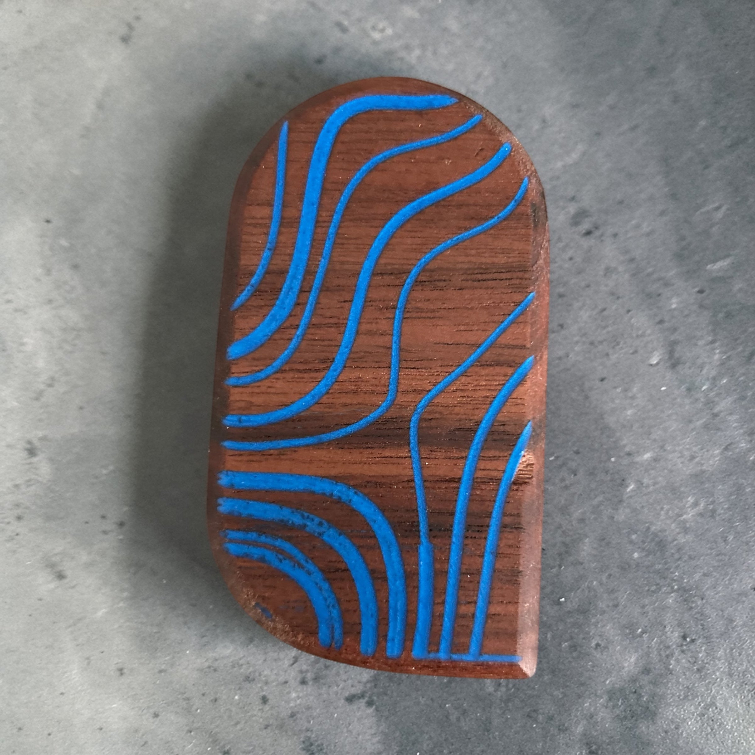 Bottle Opener walnut Topographic– Epoxy Inlay | Miller Designs Custom CNC