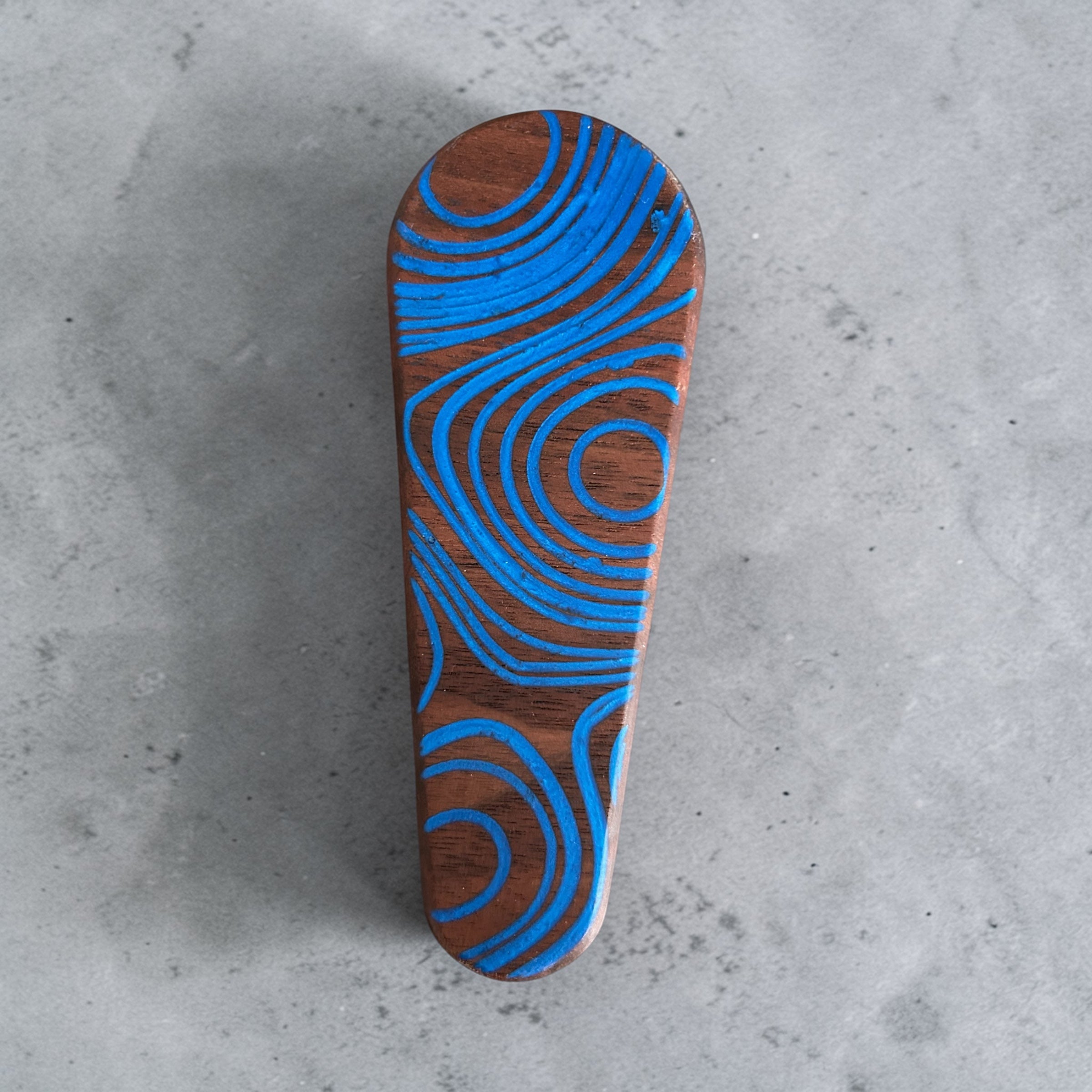 Bottle Opener walnut Topographic– Epoxy Inlay | Miller Designs Custom CNC