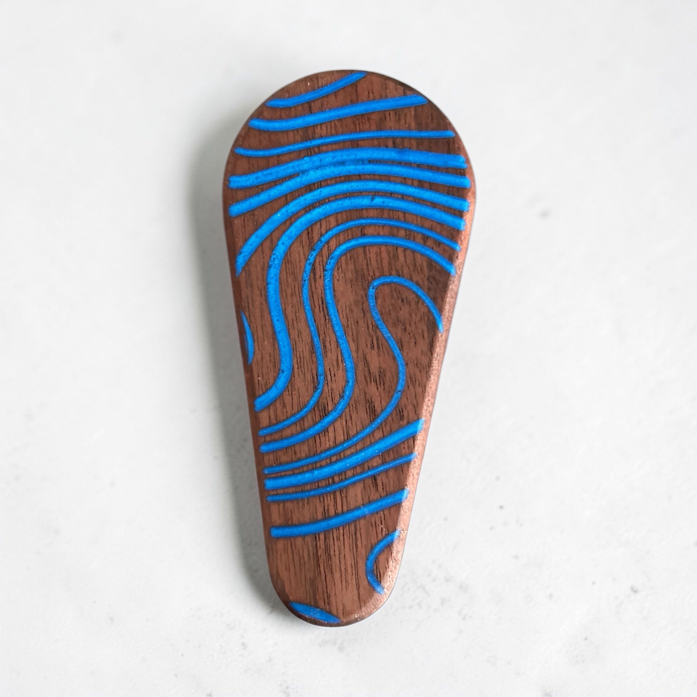 Bottle Opener walnut Topographic– Epoxy Inlay | Miller Designs Custom CNC